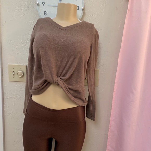 Fashion Nova Tops - Brown crop sweater top
